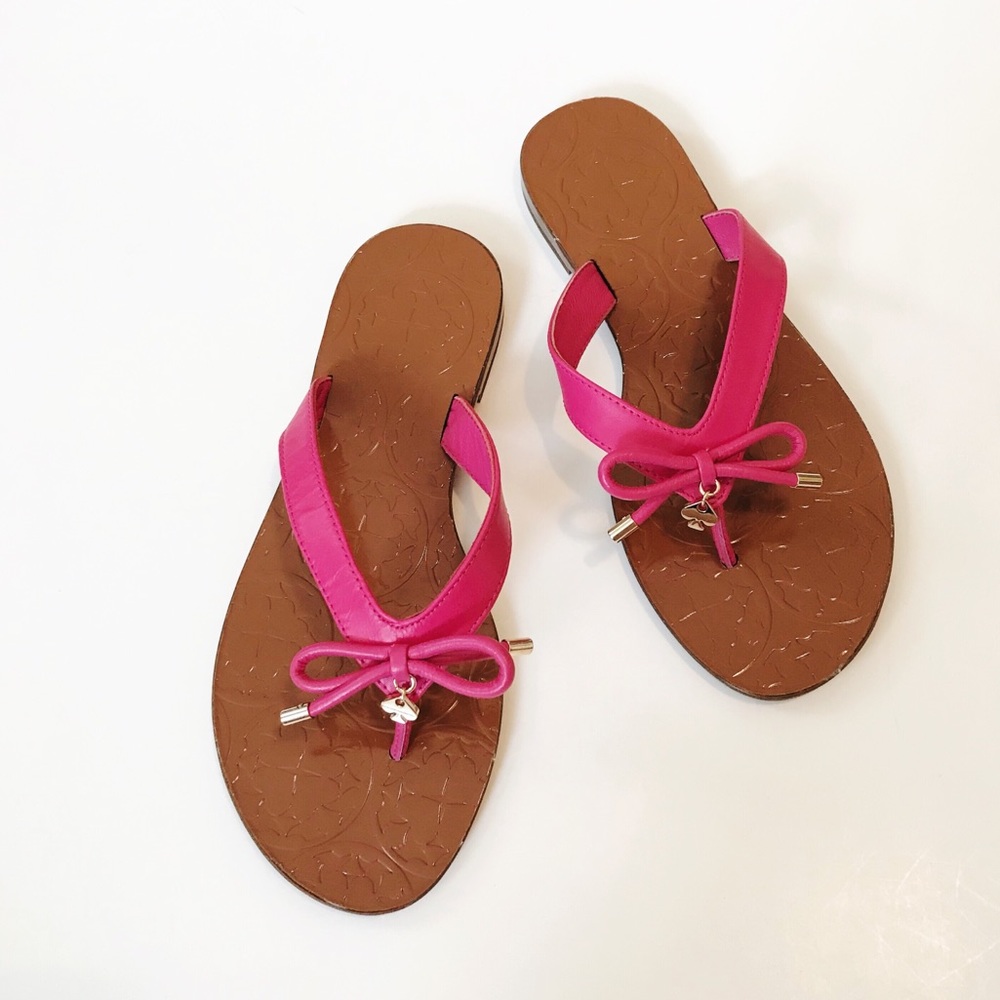 Kate Spade Pink Sandal Charles Flip Flop Bow NWOB
